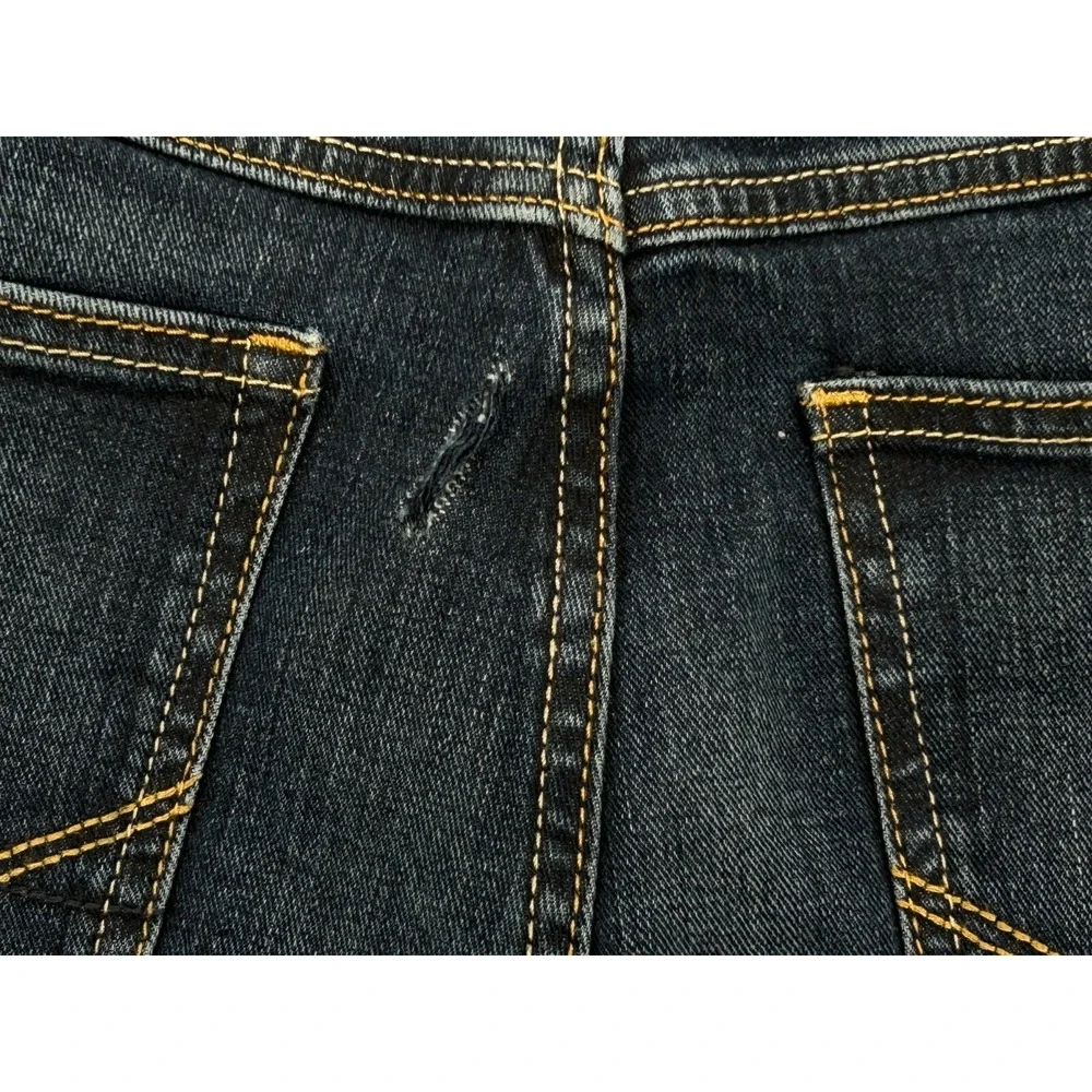 Wrangler Jeans Men 36x34(32) Blue Denim Whisker Straight Fit Cowboy Western READ